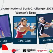 Carol Zhao, Katherine Sebov and Stacey Fung Women's Tennis Main Draw