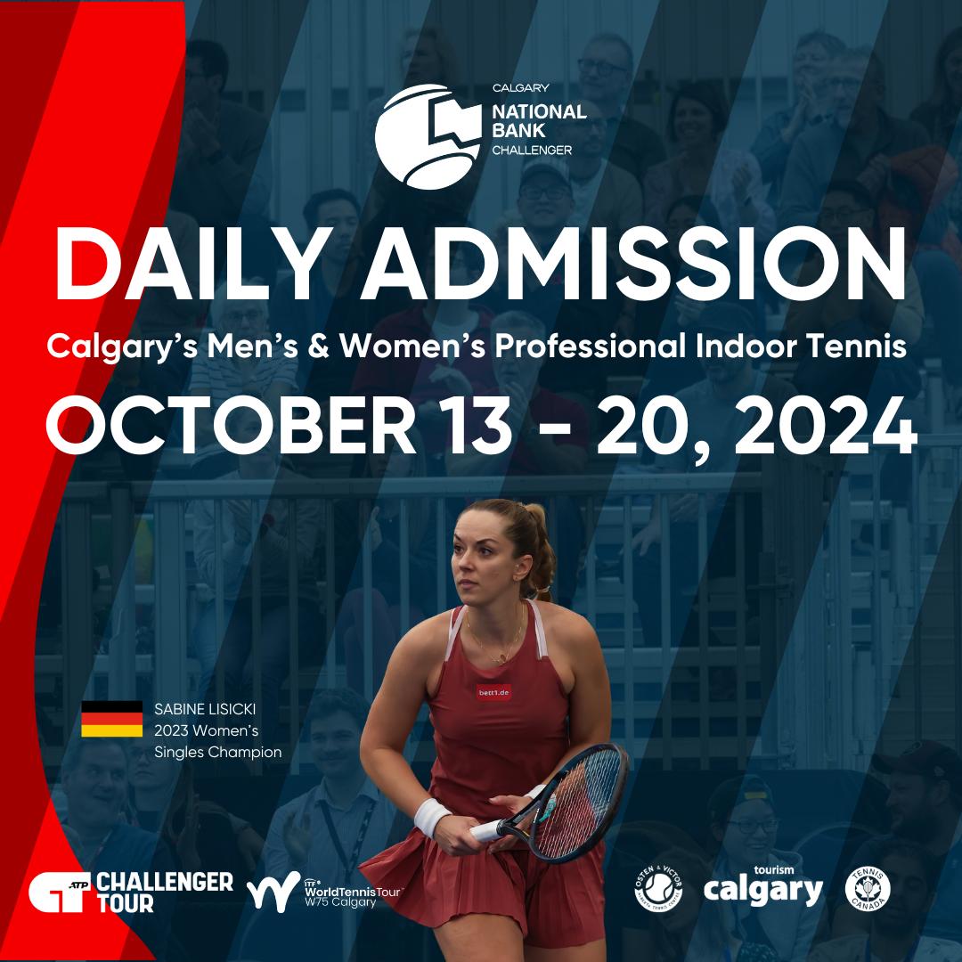 Calgary National Bank Challenger Tennis Tournament October 2024 Sample Ticket